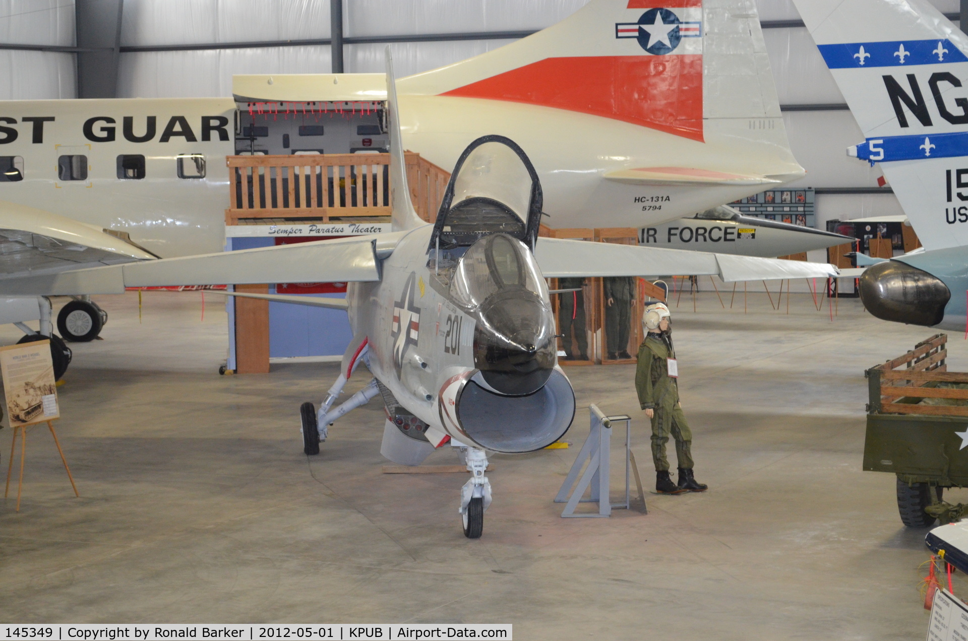 145349, Vought F-8A Crusader C/N Not found 145349, WEisbrod Museum Pueblo