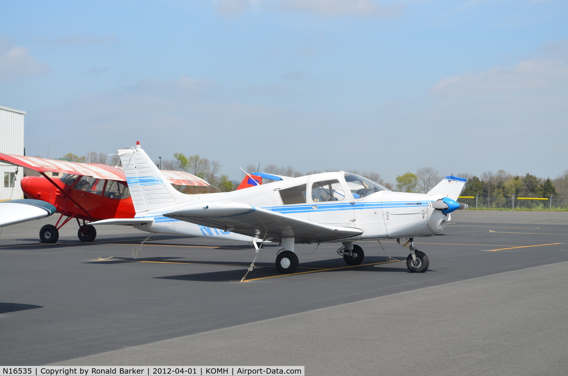 N16535, 1973 Piper PA-28-140 C/N 28-7325293, Orange