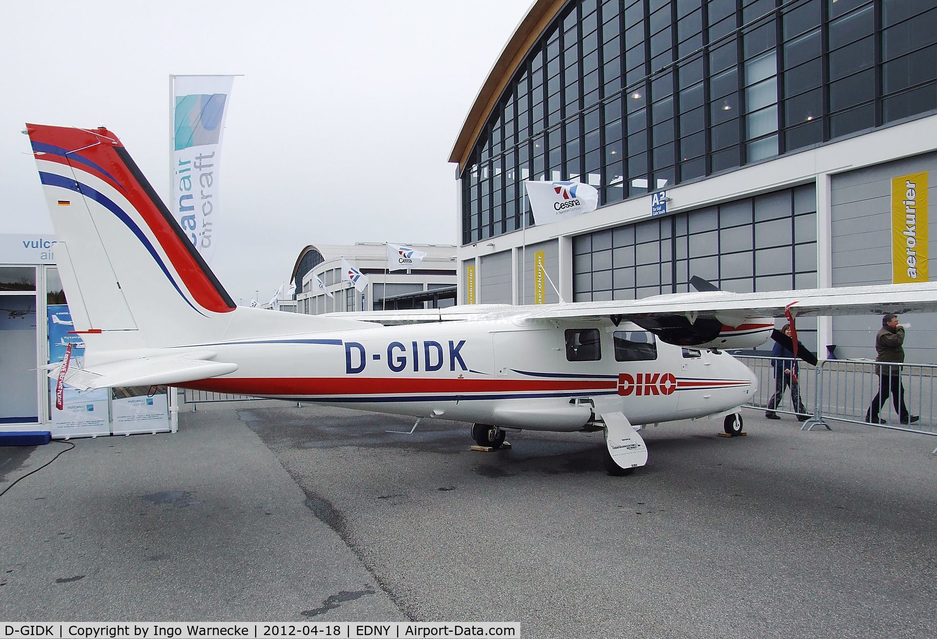 D-GIDK, Vulcanair P-68C C/N 458, Vulcanair P.68C Victor at the AERO 2012, Friedrichshafen
