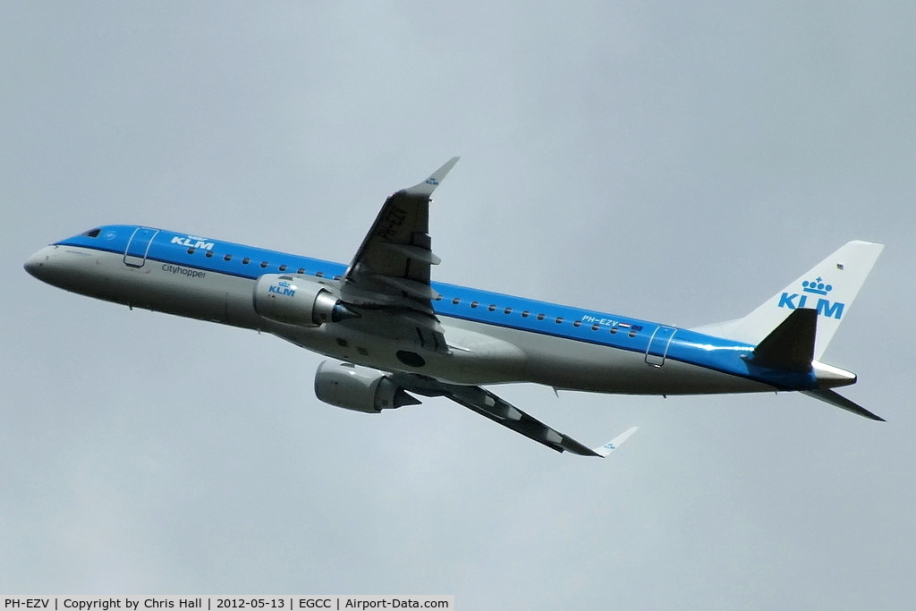 PH-EZV, 2012 Embraer 190LR (ERJ-190-100LR) C/N 19000528, KLM Cityhopper