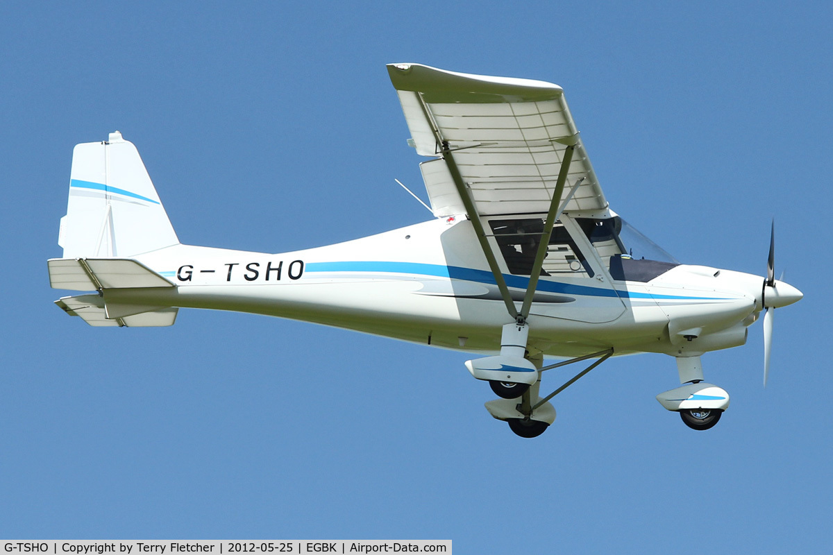 G-TSHO, 2011 Comco Ikarus C42 FB80 Bravo C/N 1103-7141, A visitor to Sywell , on Day 1 of 2012 AeroExpo