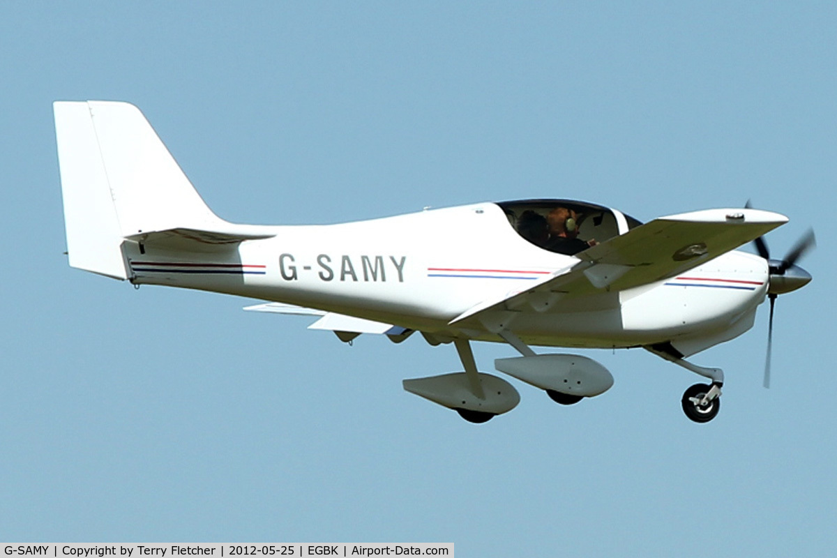 G-SAMY, 1995 Europa XS Tri-Gear C/N PFA 247-12901, A visitor to Sywell , on Day 1 of 2012 AeroExpo