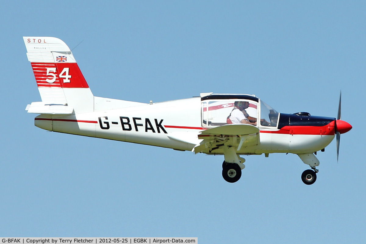 G-BFAK, 1965 Morane-Saulnier MS-892A Rallye Commodore 150 C/N 10595, A visitor to Sywell , on Day 1 of 2012 AeroExpo