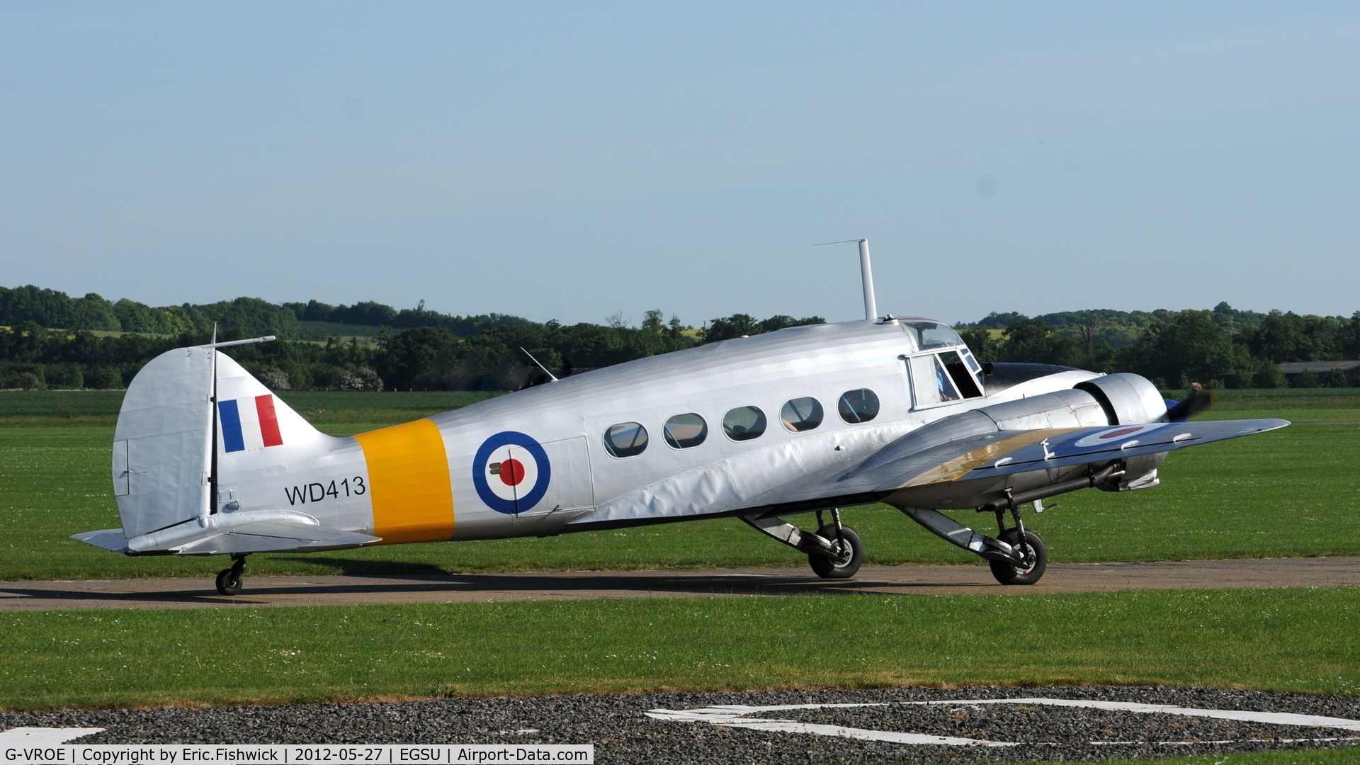 G-VROE, 1950 Avro 652A Anson T.21 C/N 3634, 2. G-VROE at IWM Duxford Jubilee Airshow, May 2012.