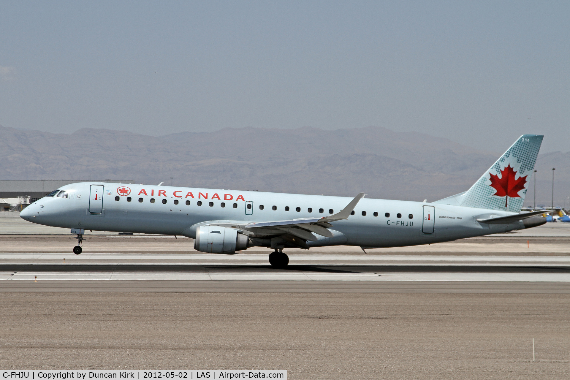 C-FHJU, 2006 Embraer 190AR (ERJ-190-100IGW) C/N 19000044, Taken from the famous viewing spot at Las Vegas