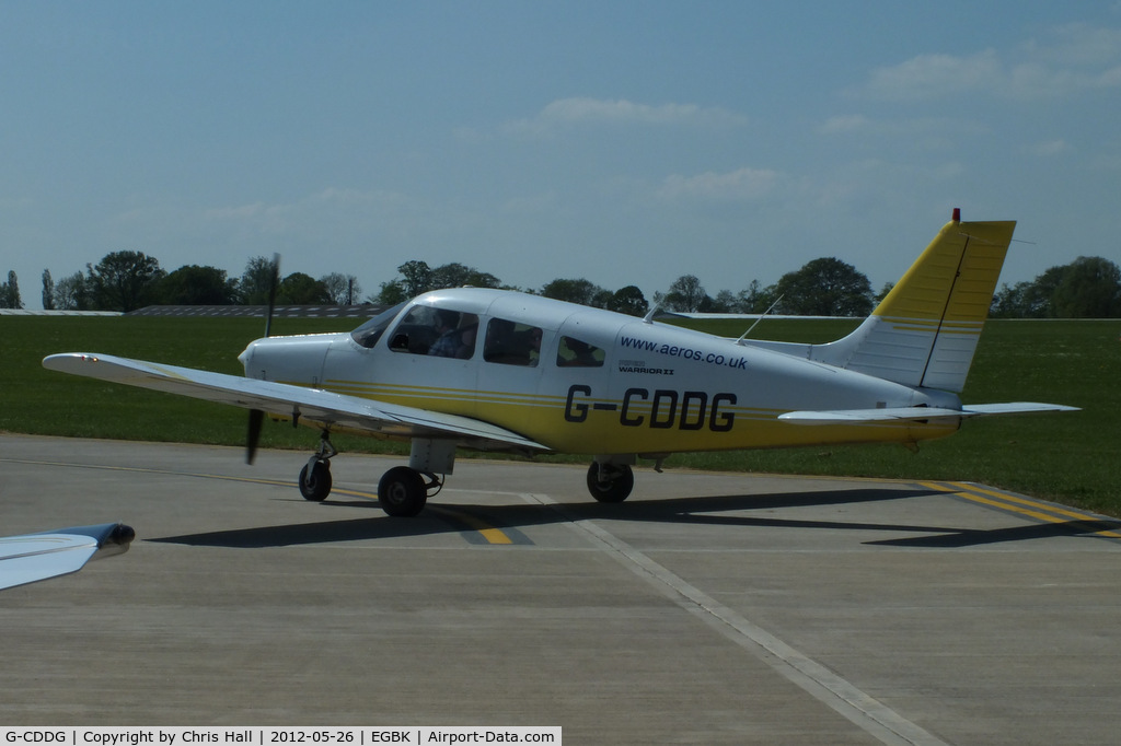 G-CDDG, 1988 Piper PA-28-161 Cherokee Warrior II C/N 2816065, at AeroExpo 2012