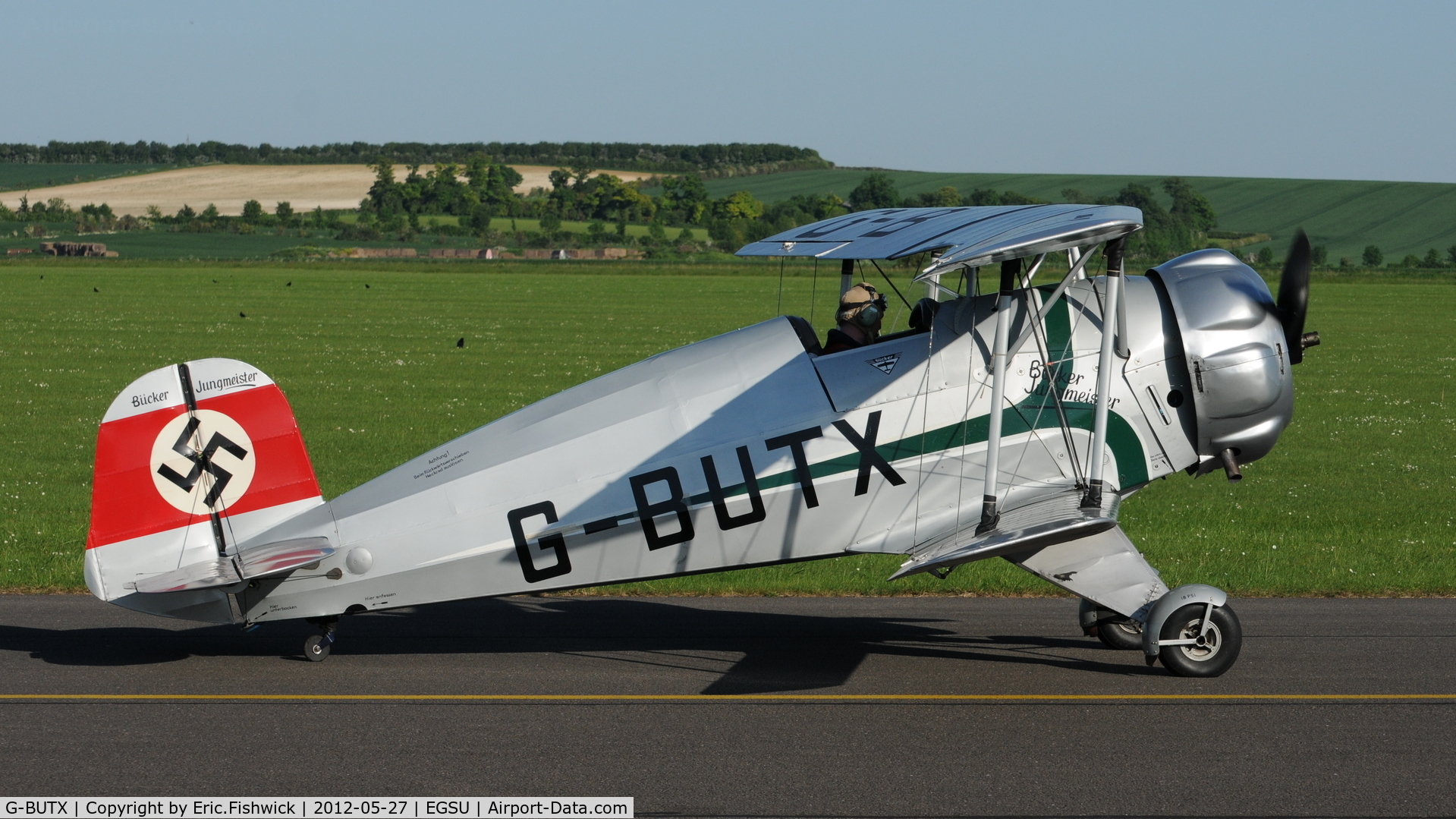 G-BUTX, 1940 Bucker Bu-133C Jungmeister C/N ES.1-4, 2. G-BUTX at IWM Duxford Jubilee Airshow, May 2012.