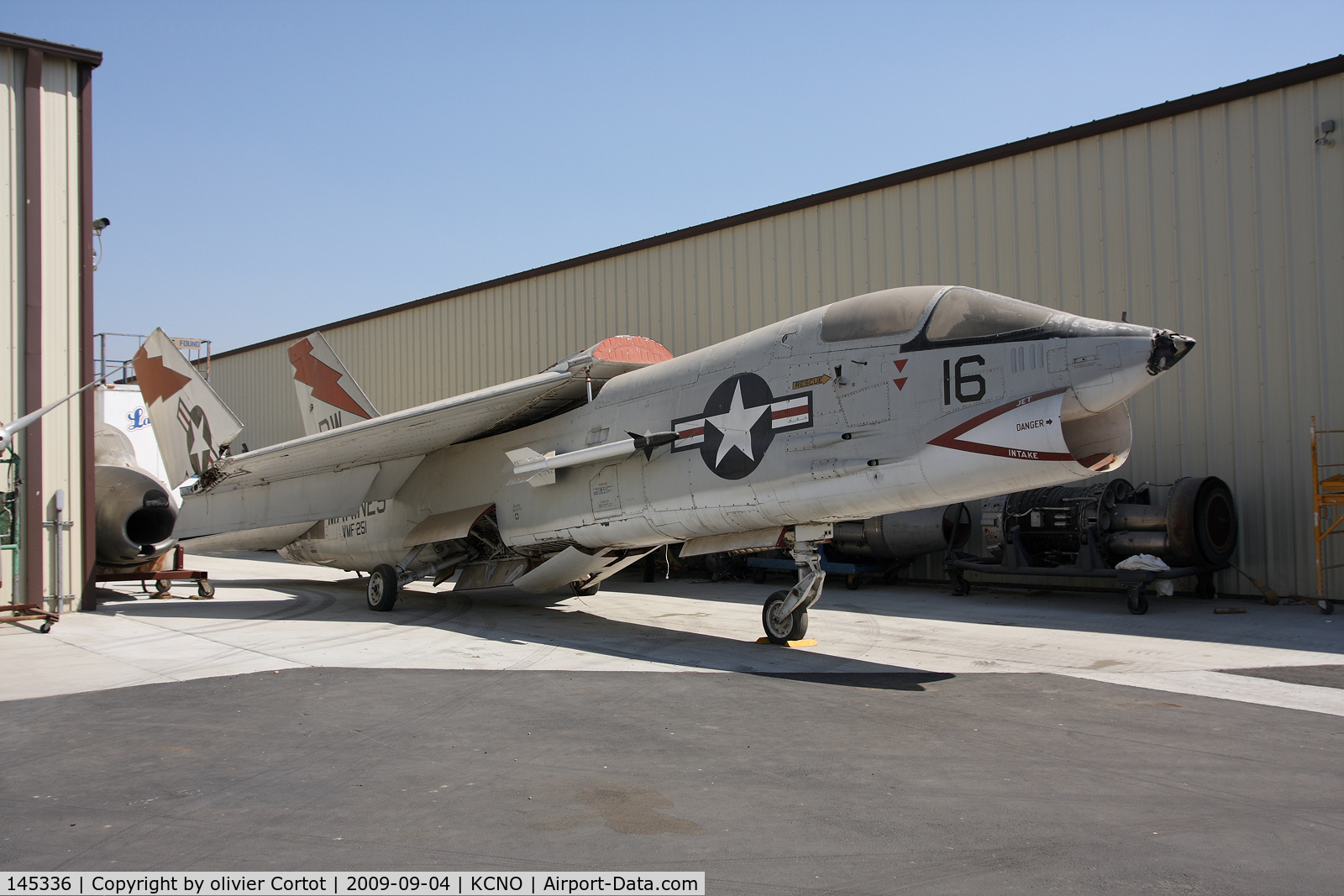 145336, Vought TF-8A Crusader C/N 260, Planes of fame museum
