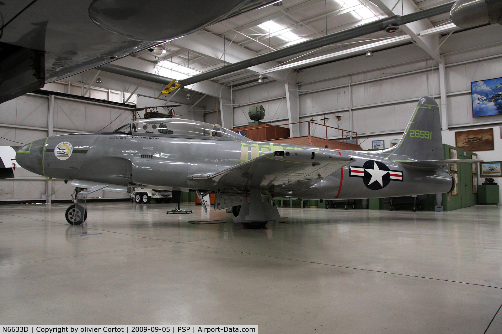 N6633D, Lockheed T-33B (TV-2 Seastar) C/N Not found 126591/N6633D, Paint job at the Palm Springs air museum