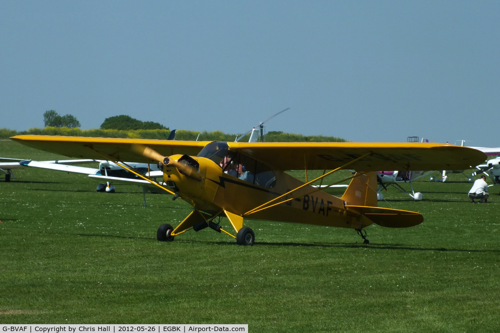 G-BVAF, 1940 Piper J3C-65 Cub Cub C/N 4645, at AeroExpo 2012