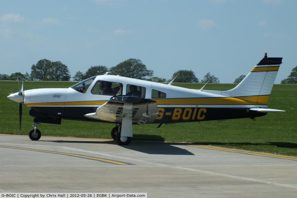 G-BOIC, 1978 Piper PA-28R-201T Cherokee Arrow III C/N 28R-7803123, at AeroExpo 2012