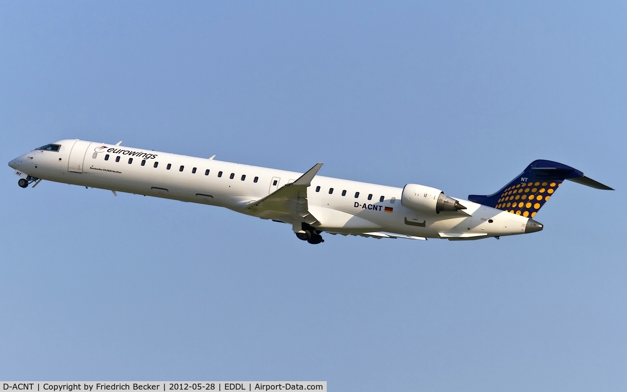 D-ACNT, 2011 Bombardier CRJ-900 NG (CL-600-2D24) C/N 15264, departure from DUS