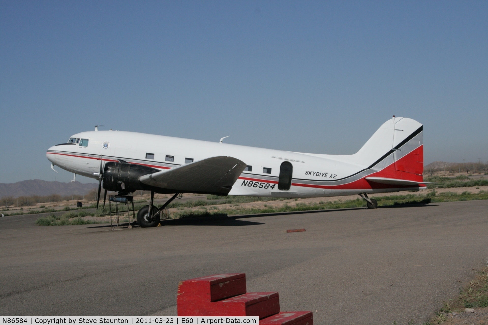 N86584, 1942 Douglas DC-3-G202A C/N 4935, Taken at Eloy Airport, in March 2011 whilst on an Aeroprint Aviation tour