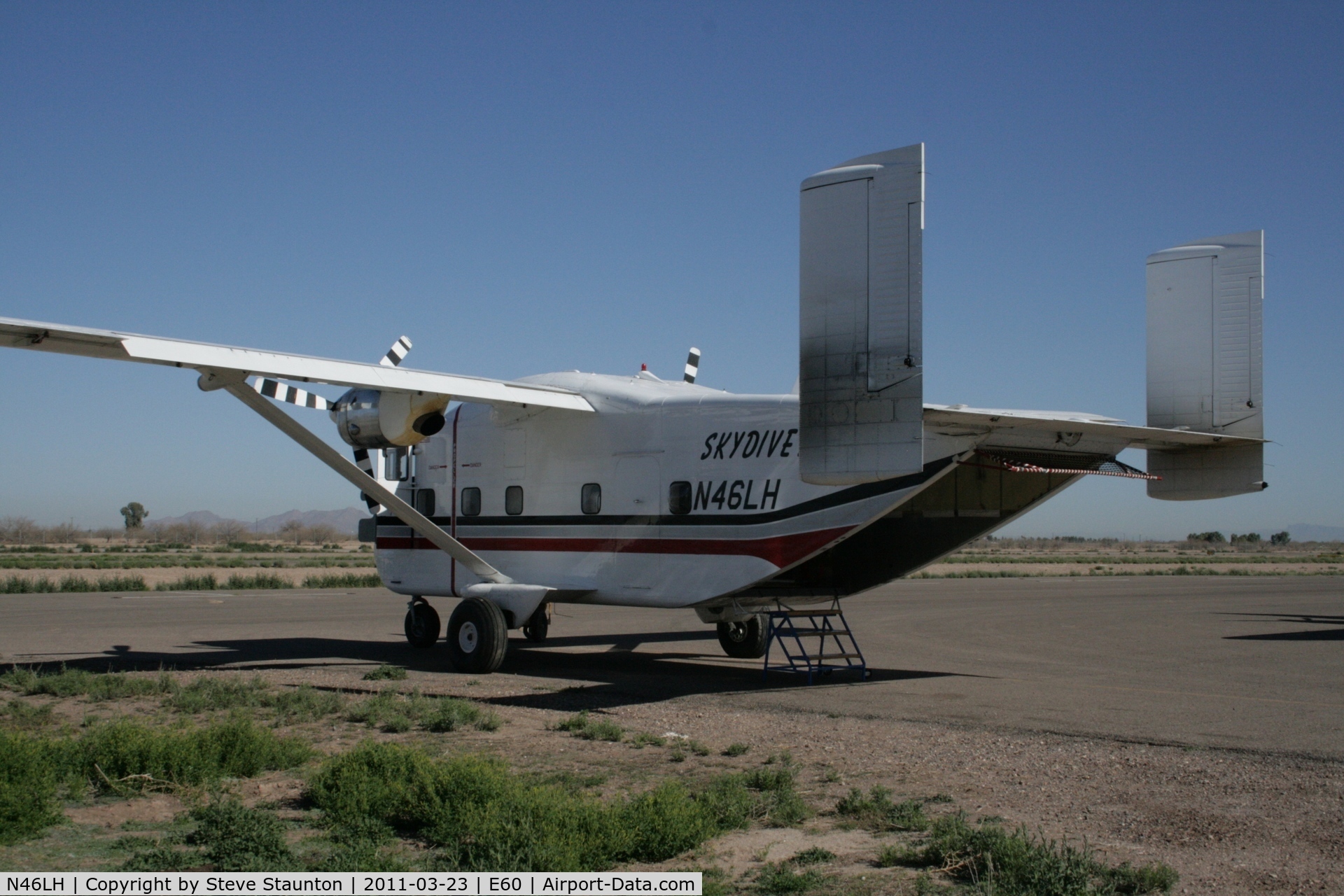 N46LH, 1974 Short Skyvan III-100 C/N SH1927, Taken at Eloy Airport, in March 2011 whilst on an Aeroprint Aviation tour