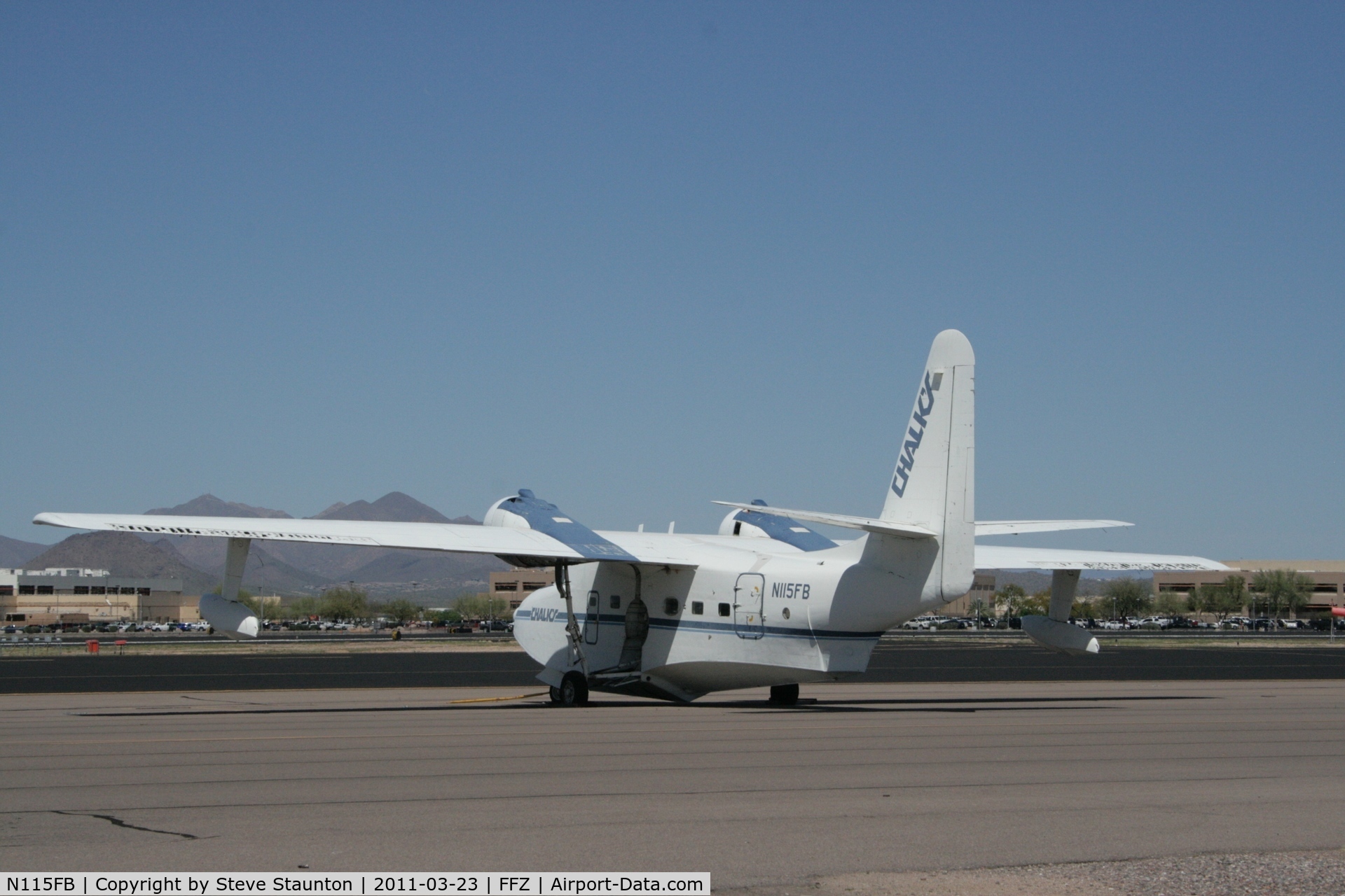N115FB, Grumman HU-16D Albatross C/N G-462, Taken at Falcon Field Airport, in March 2011 whilst on an Aeroprint Aviation tour