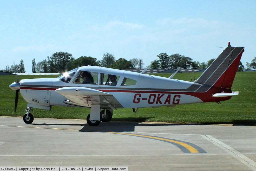 G-OKAG, 1967 Piper PA-28R-180 Cherokee Arrow C/N 28R-30075, at AeroExpo 2012