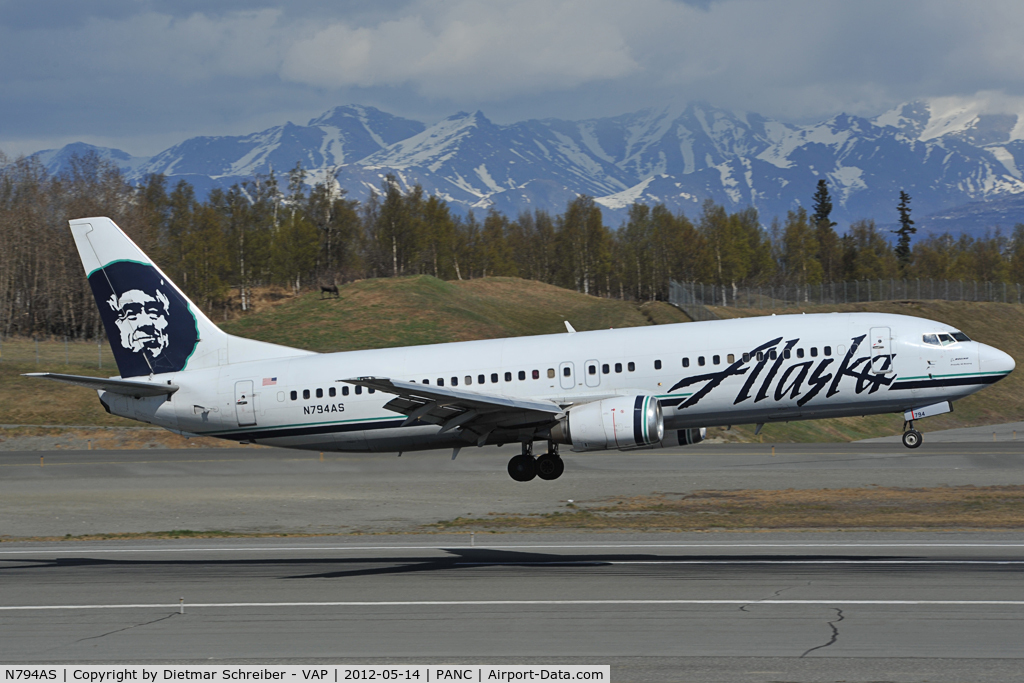 N794AS, 1998 Boeing 737-490 C/N 28889, Alaska AIrlines Boeing 737-400