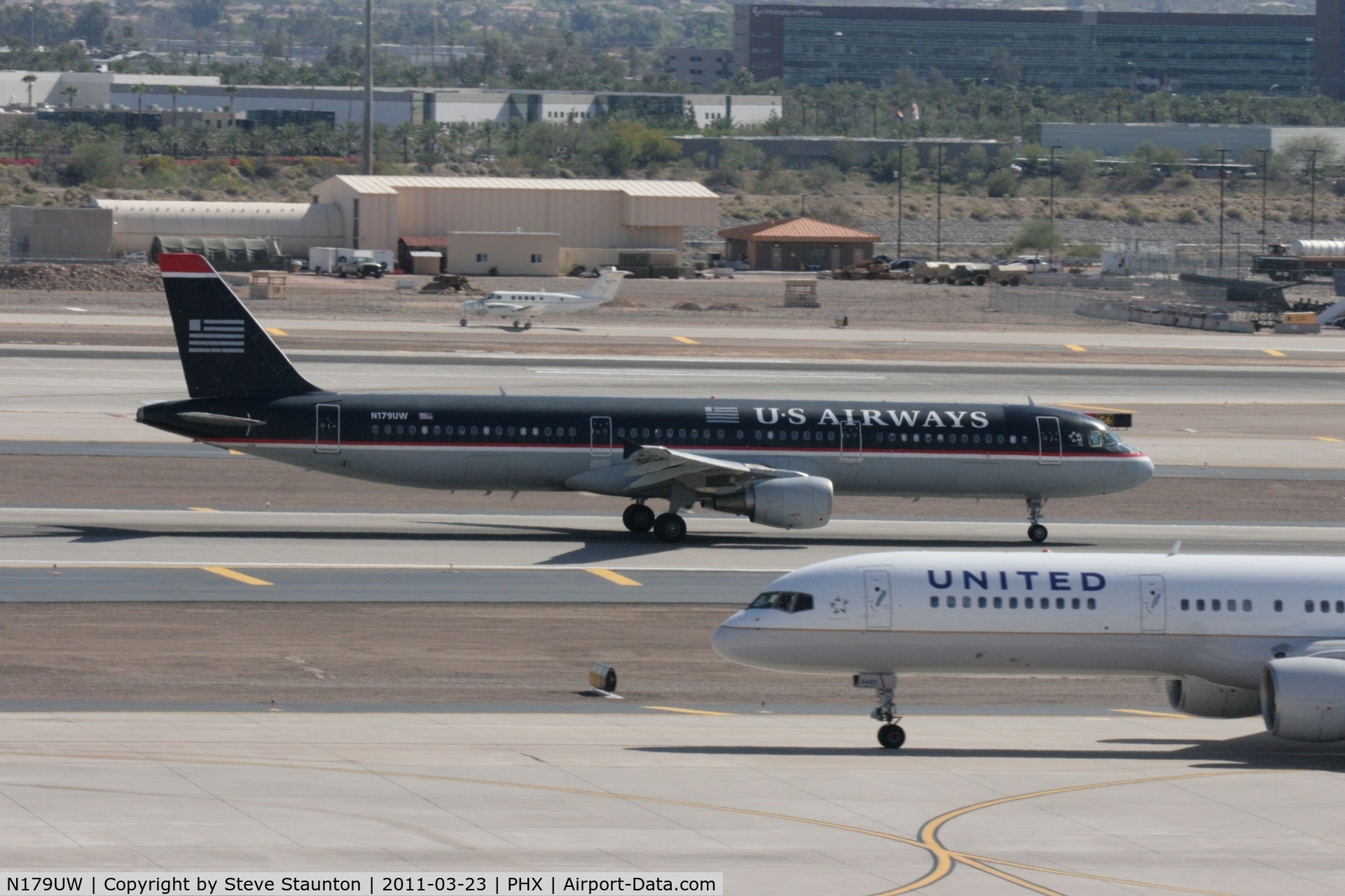N179UW, 2001 Airbus A321-211 C/N 1521, Taken at Phoenix Sky Harbor Airport, in March 2011 whilst on an Aeroprint Aviation tour