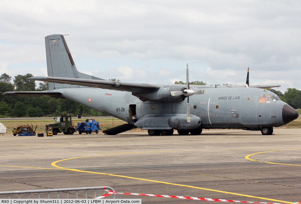 R93, Transall C-160R C/N 93, Used as logistic aircraft for French Air Force Patrol and also as a static during LFBM Open Day 2012