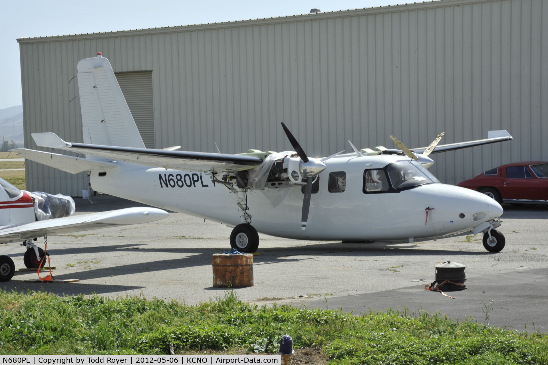 N680PL, Aero Commander 680-F C/N 680F-969-27, Parked at Chino