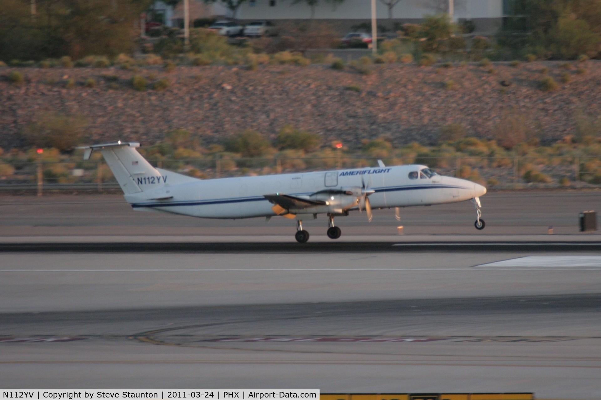 N112YV, 1990 Beech 1900C C/N UC112, Taken at Phoenix Sky Harbor Airport, in March 2011 whilst on an Aeroprint Aviation tour