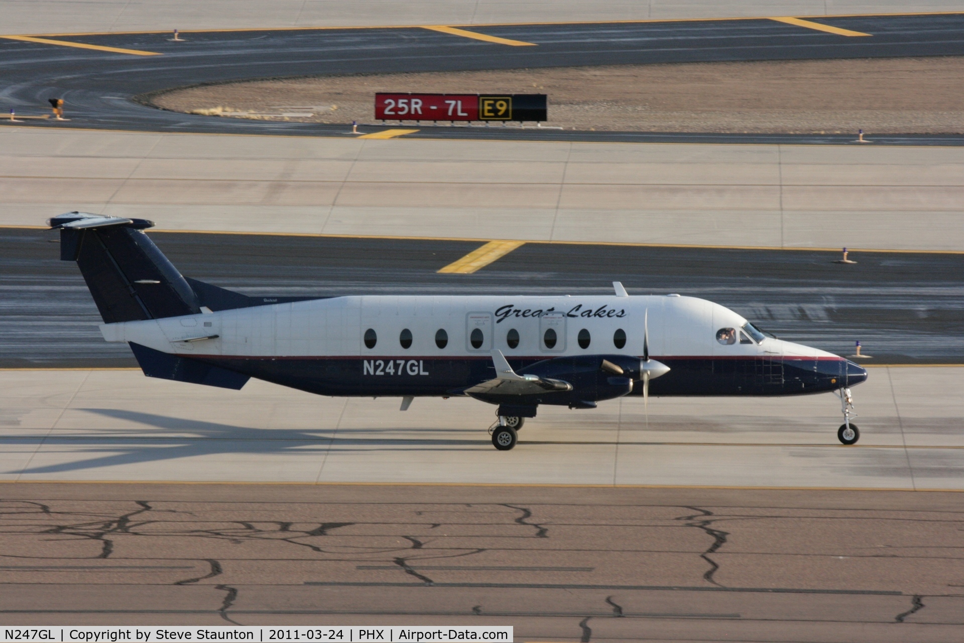 N247GL, 1996 Beech 1900D C/N UE-247, Taken at Phoenix Sky Harbor Airport, in March 2011 whilst on an Aeroprint Aviation tour