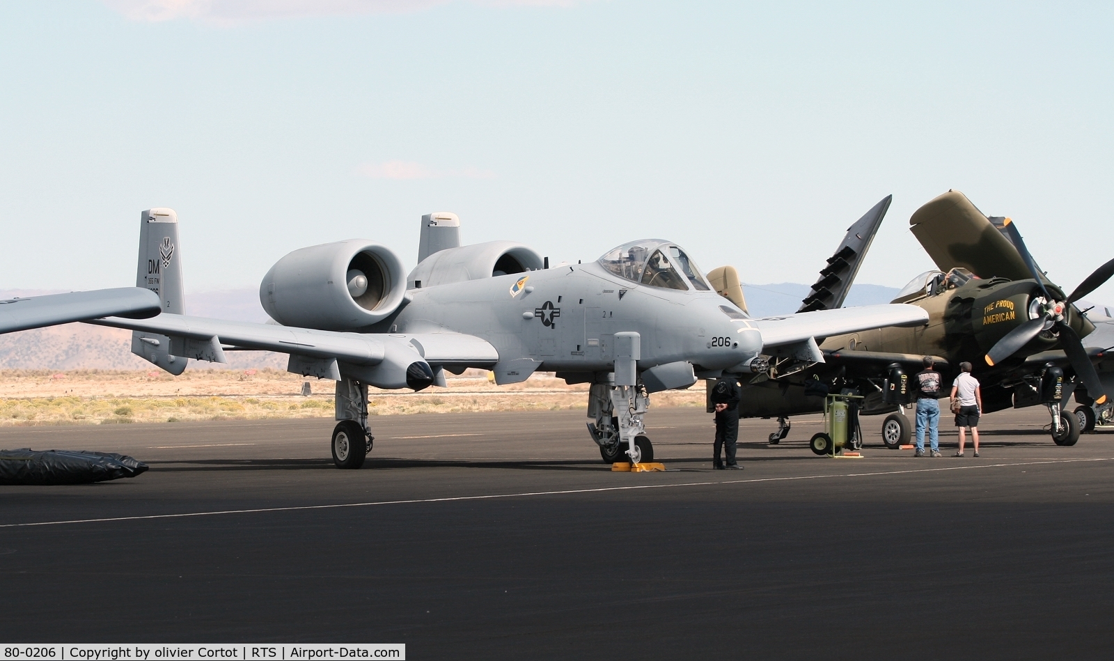 80-0206, 1980 Fairchild Republic A-10A Thunderbolt II C/N A10-0556, about to perform during the air races week-end, Reno 2007