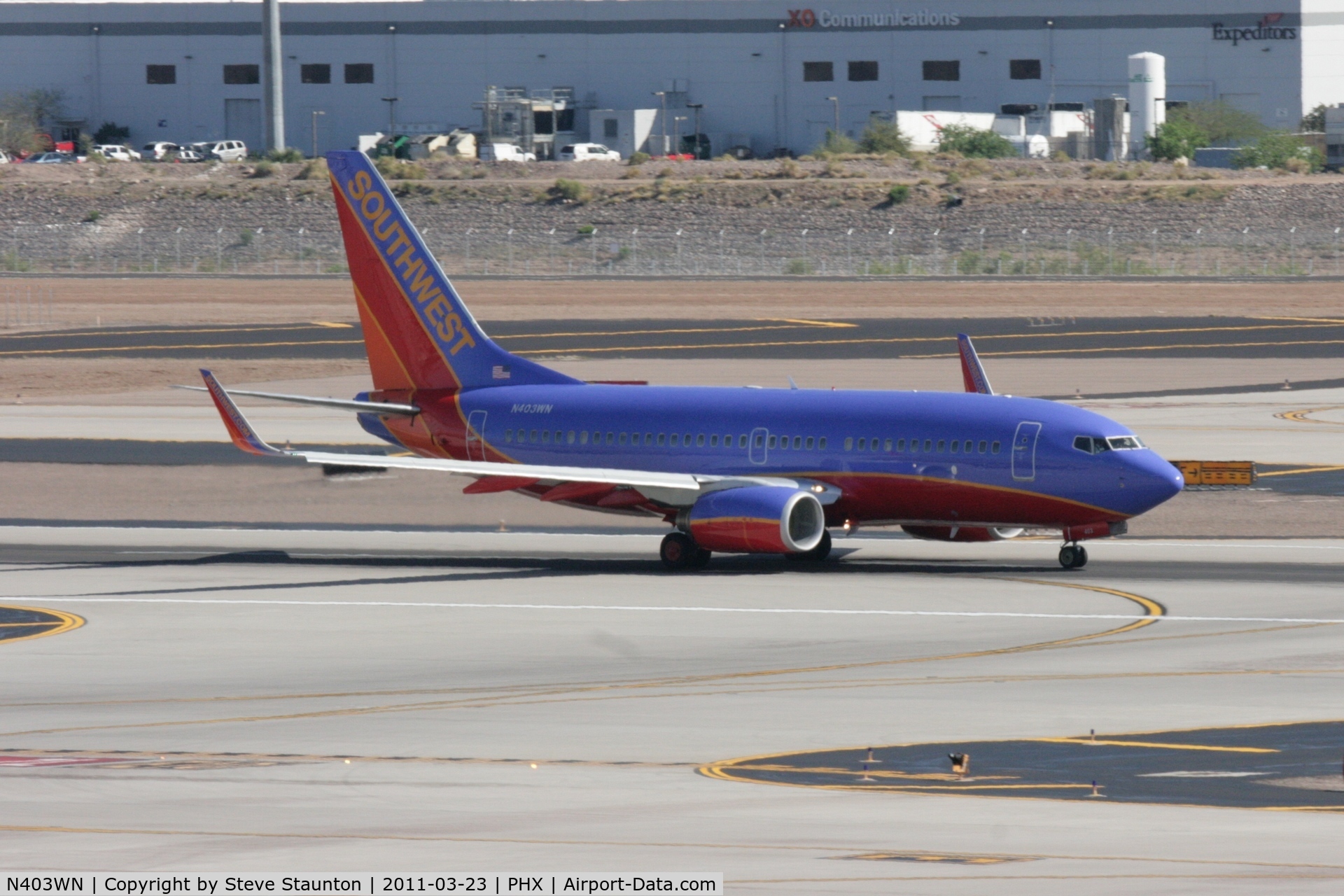N403WN, 2001 Boeing 737-7H4 C/N 29815, Taken at Phoenix Sky Harbor Airport, in March 2011 whilst on an Aeroprint Aviation tour