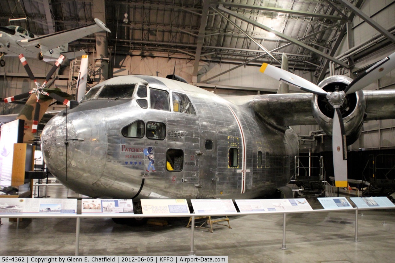 56-4362, 1956 Fairchild C-123K-17-FA Provider C/N 20246, At the Air Force Museum