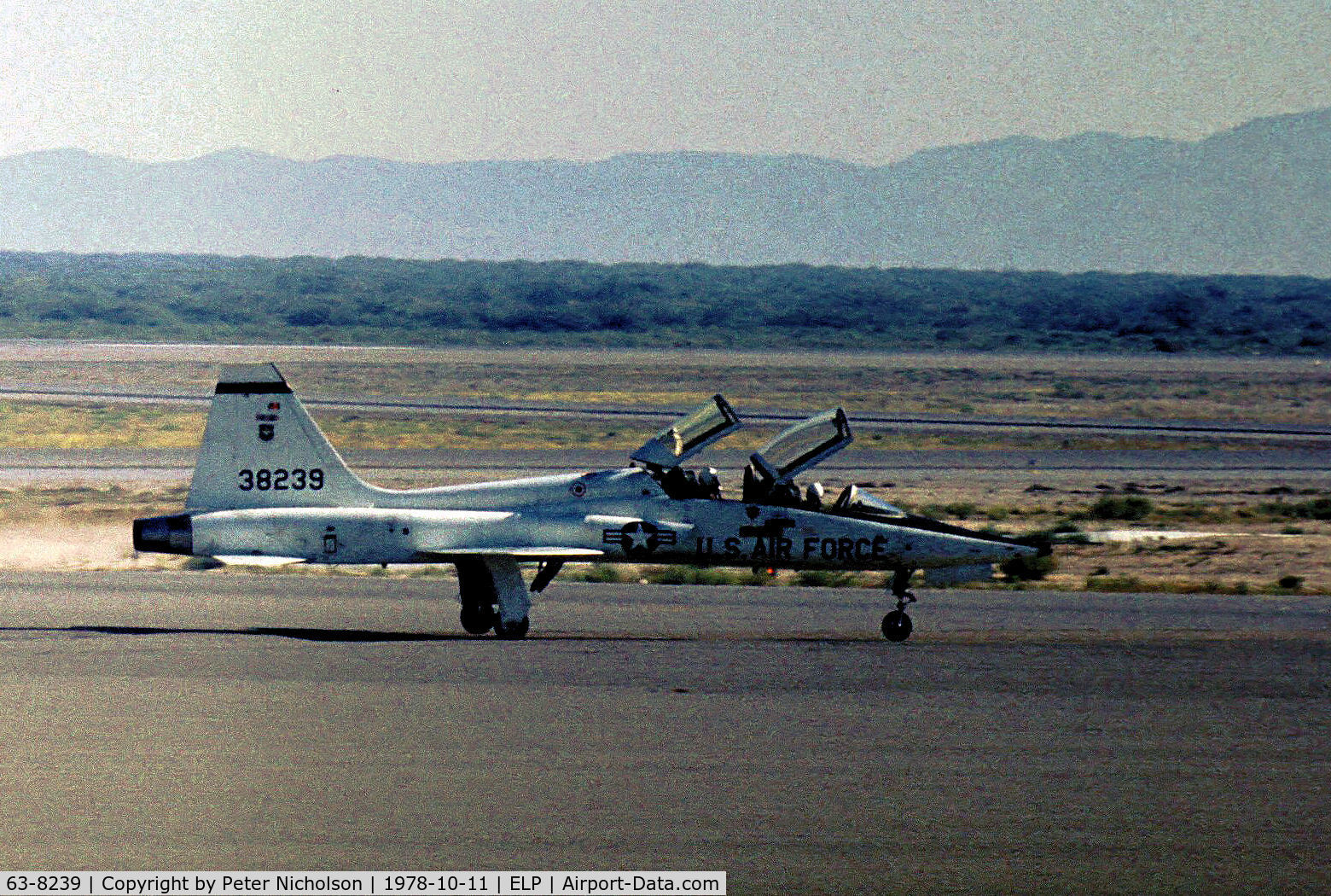 63-8239, 1963 Northrop T-38A Talon C/N N.5586, T-38A Talon of the 47th Flying Training Wing staging through El Paso in October 1978.