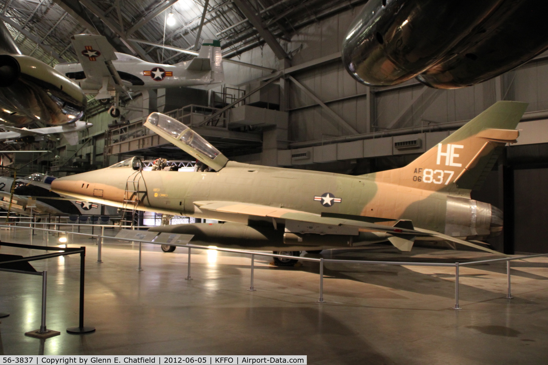 56-3837, 1958 North American F-100F Super Sabre C/N 243-113, At the Air Force Museum