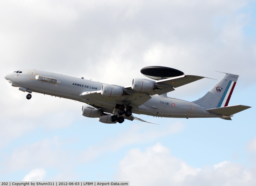 202, 1990 Boeing E-3F (707-300) Sentry C/N 24116, On take off after his display during LFBM Open Day 2012