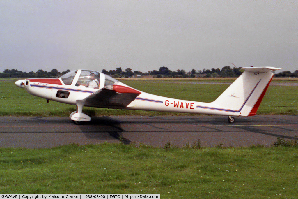 G-WAVE, 1985 Grob G-109B C/N 6381, Grob G-109B, Cranfield Airport, August 1988.
