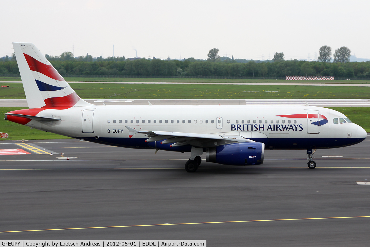 G-EUPY, 2001 Airbus A319-131 C/N 1466, BAW941 Dusseldorf to London, Heathrow (LHR)