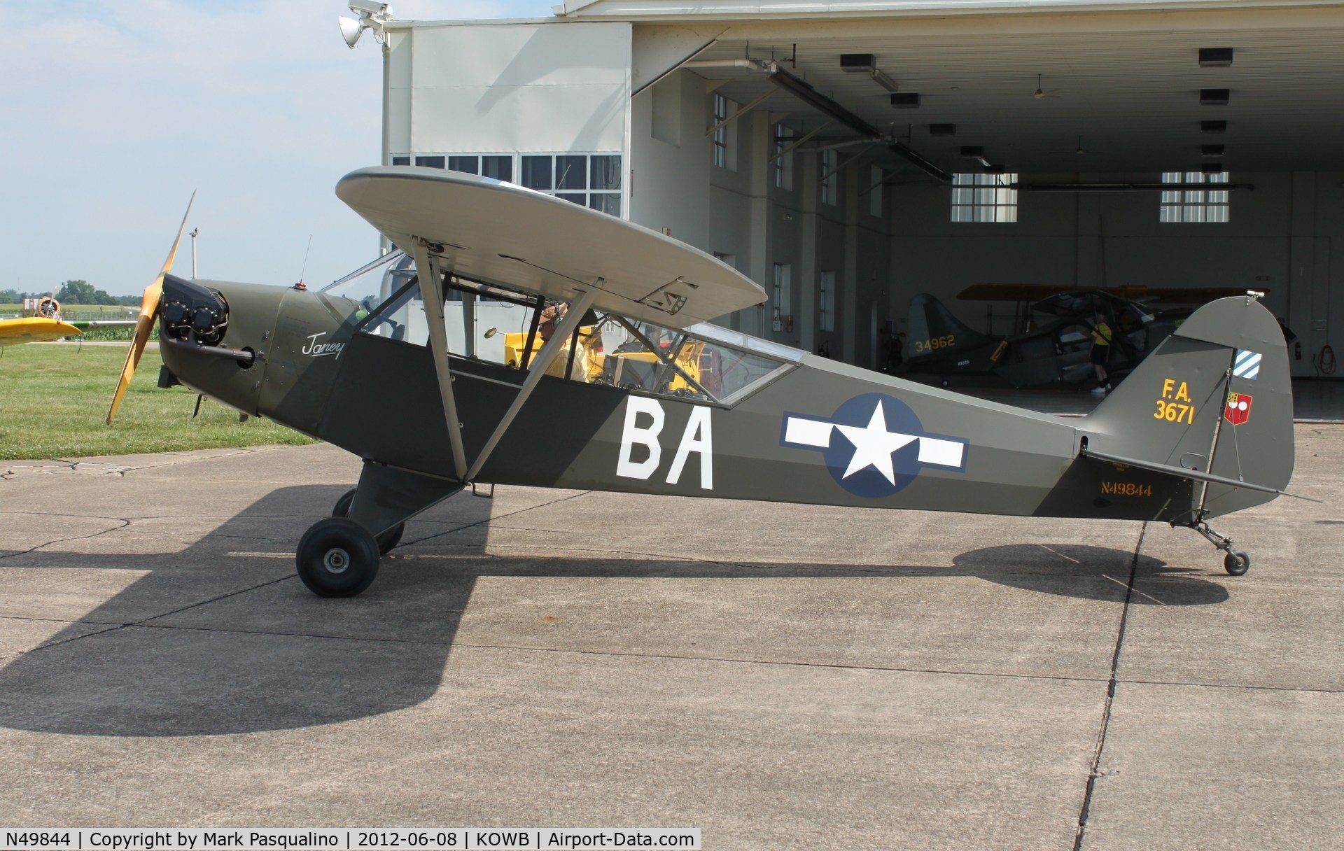 N49844, Piper L-4B Grasshopper (O-59A / J3C-65) C/N 10189, Piper L-4B