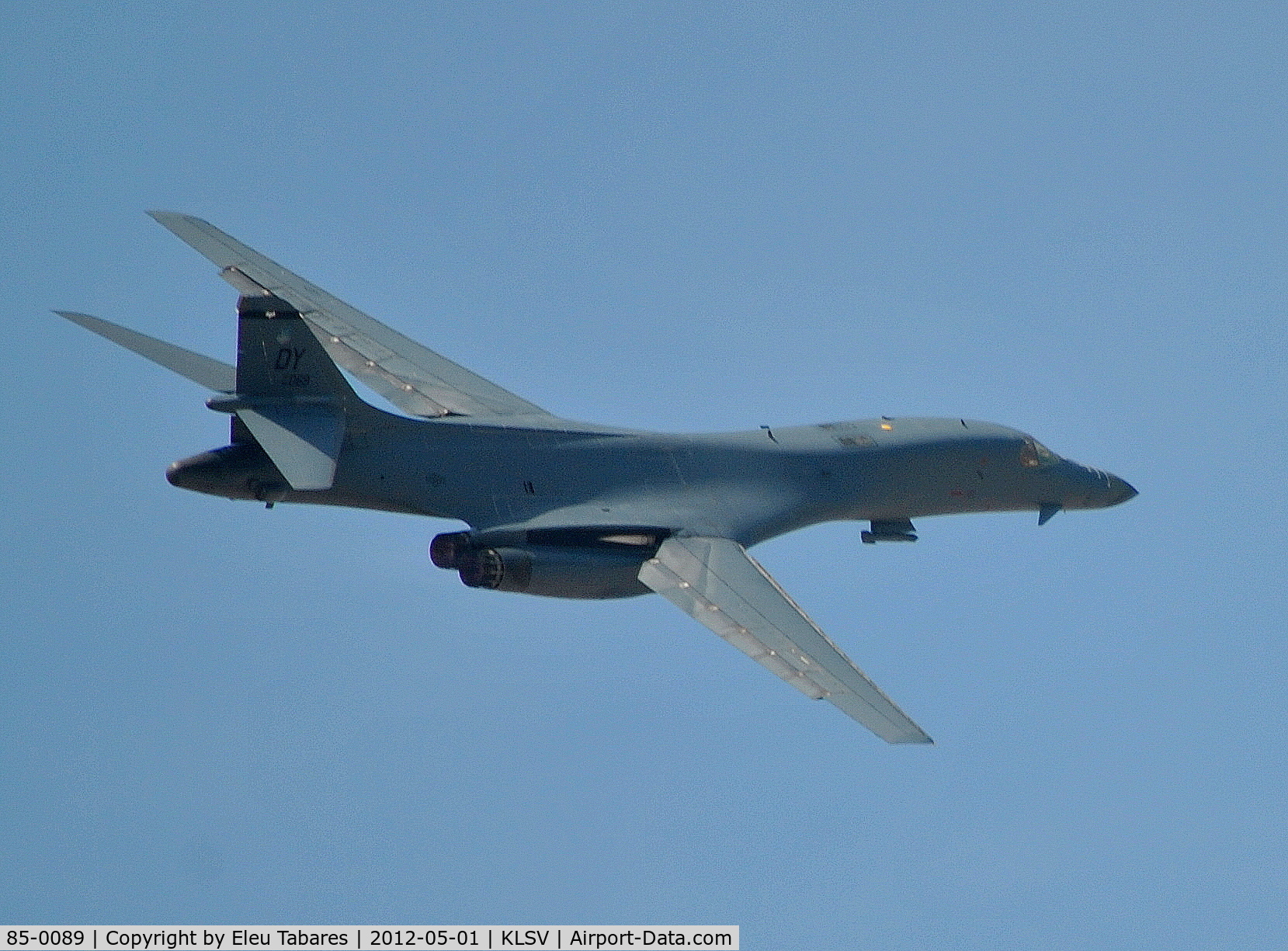 85-0089, Rockwell B-1B Lancer C/N 49, Taken over Nellis Air Force Base, Nevada.