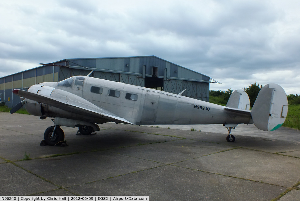N96240, 1952 Beech D18S (Mk.3TM) C/N CA-159 (A-759), stored at North Weald