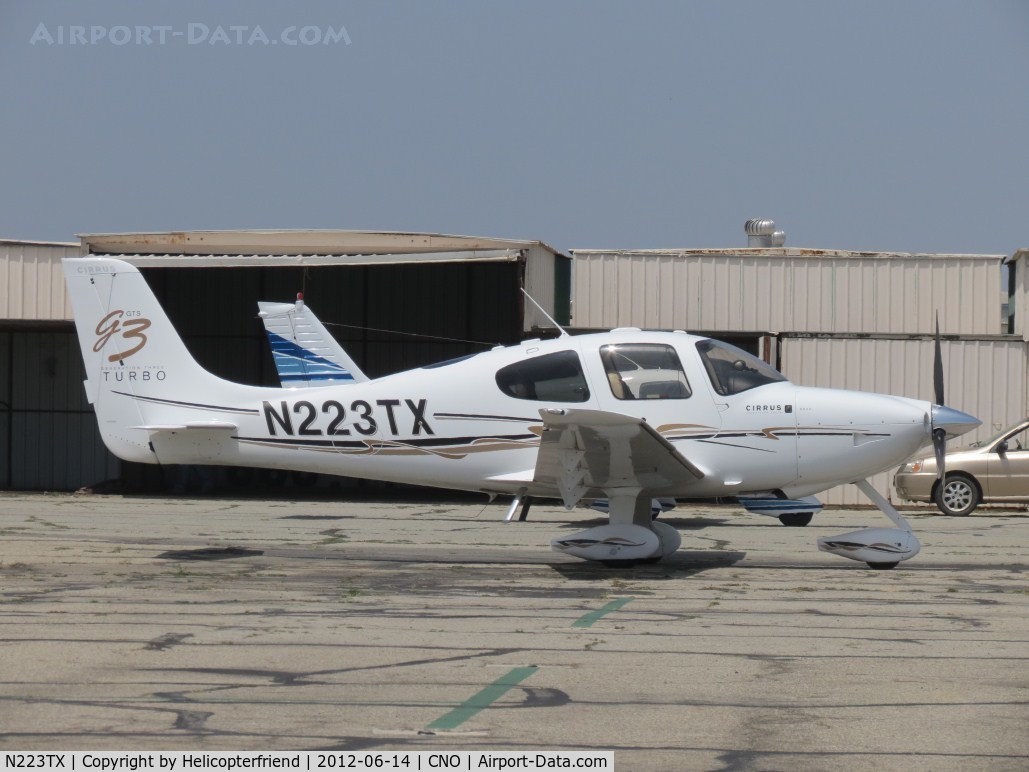 N223TX, 2007 Cirrus SR22 C/N 2494, Parked south of the paint shop