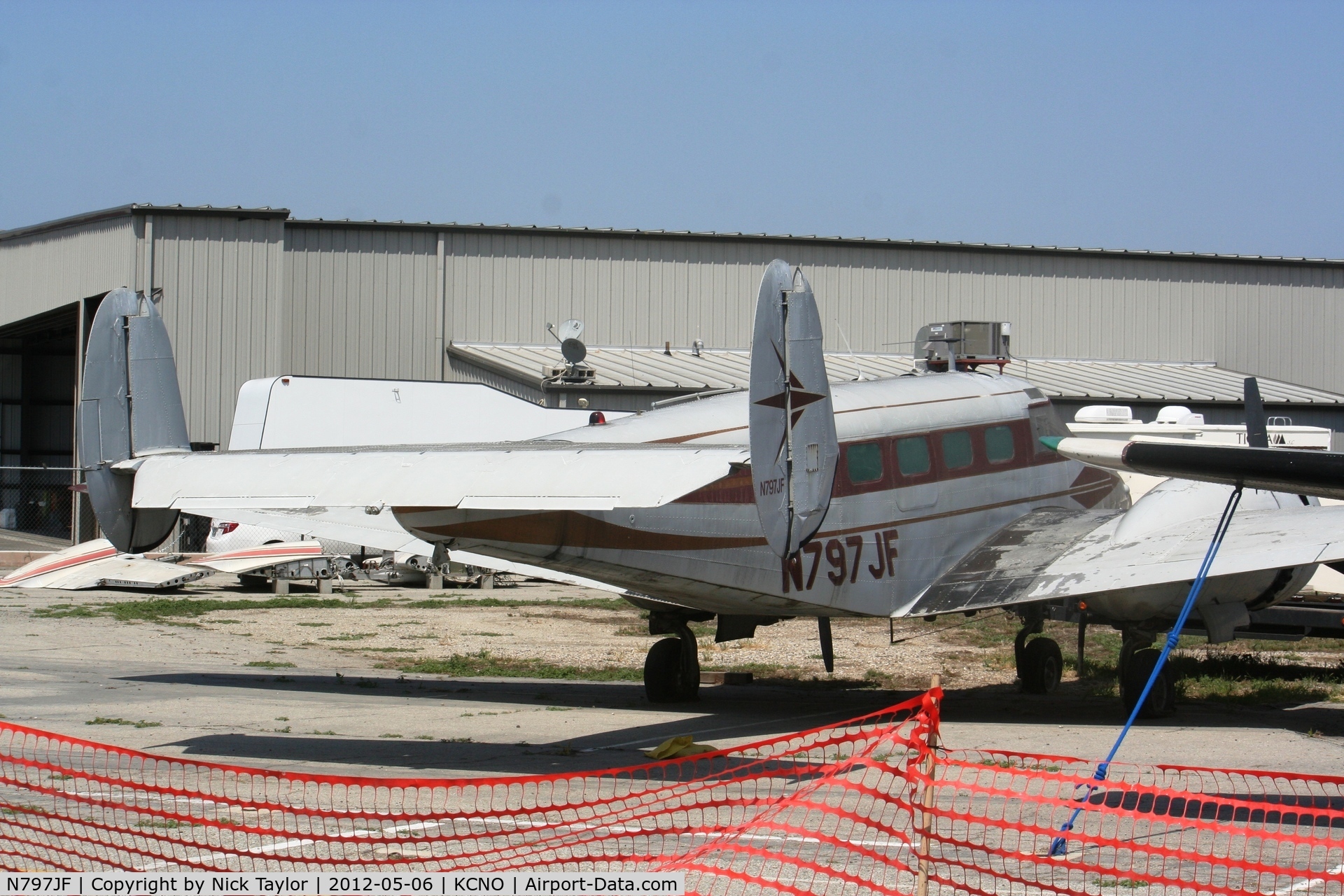 N797JF, 1951 Beech C-45G Expeditor C/N AF-287, Sitting at Chino