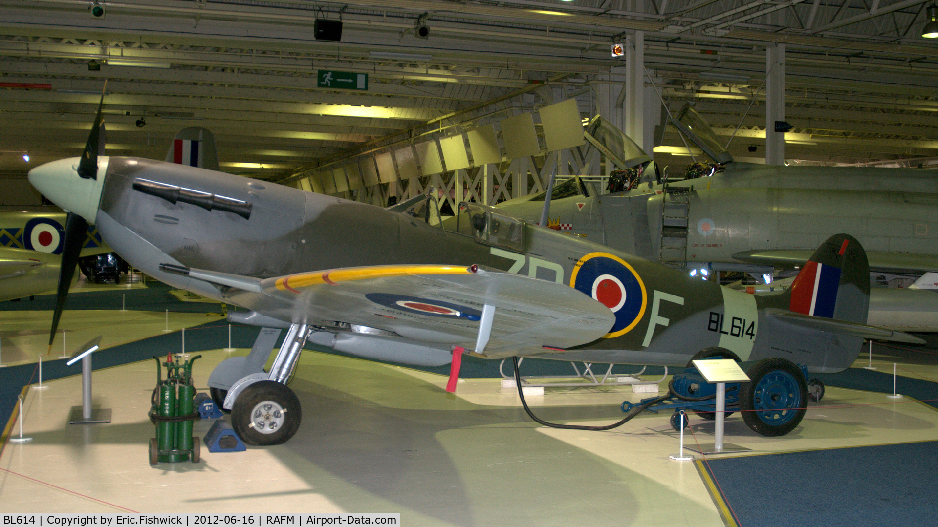 BL614, 1941 Supermarine 349 Spitfire F.Vb C/N CBAF.1646, 1. BL614 at RAF Museum, Hendon.