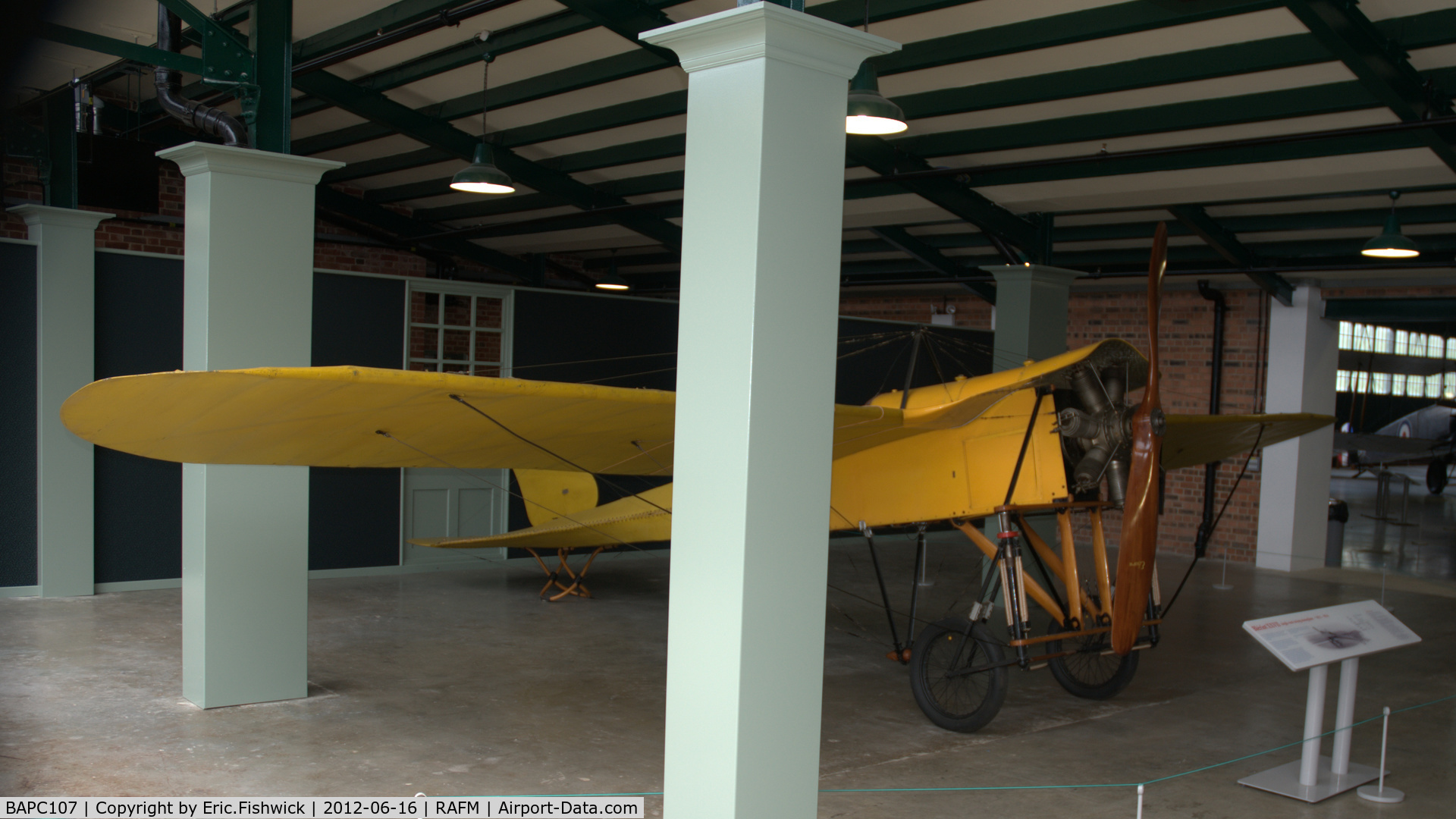 BAPC107, Bleriot XXVII C/N 433, 3. XXVII now in the new Grahame-White Factory Building at RAF Museum, Hendon.