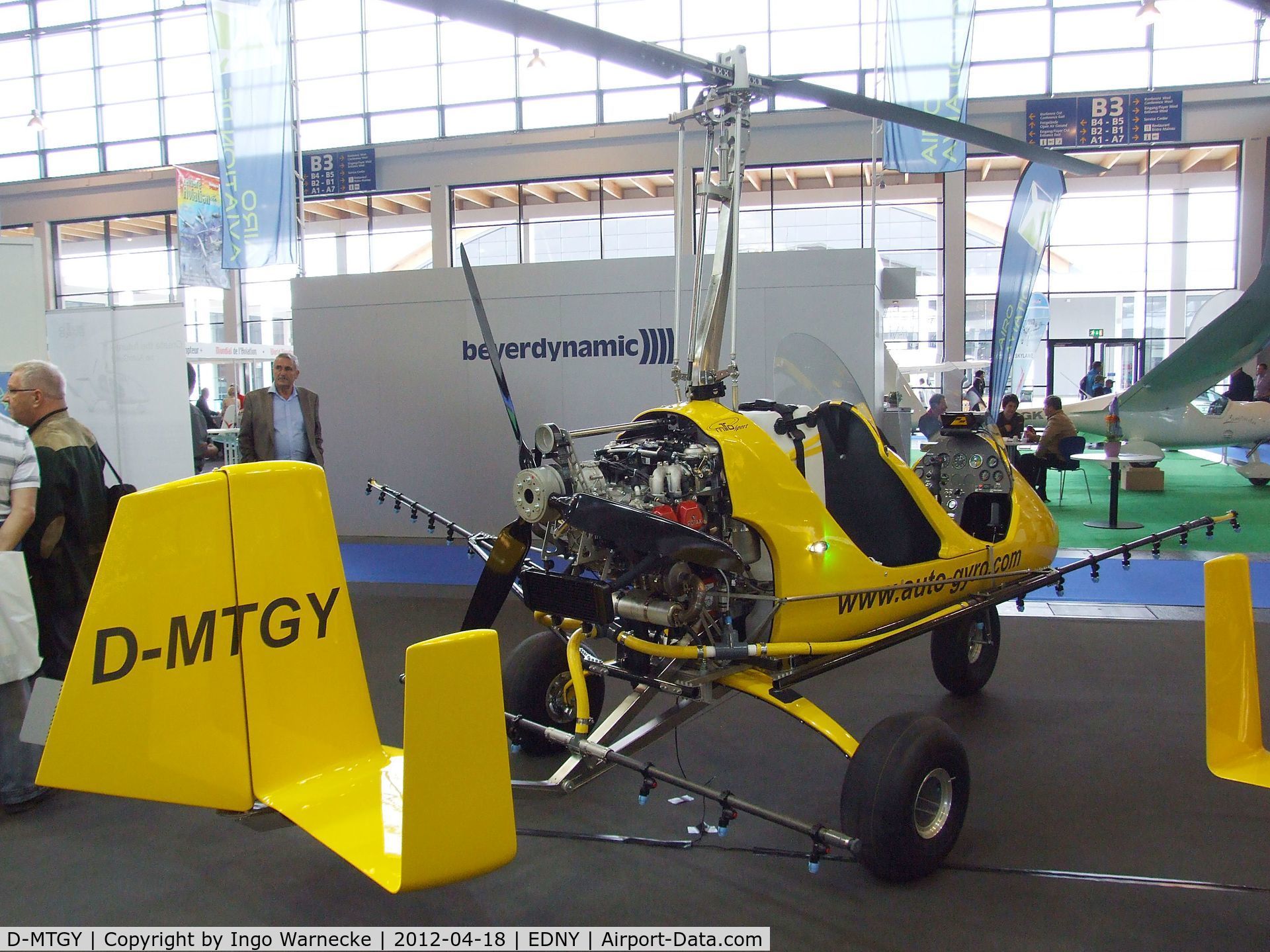 D-MTGY, AutoGyro MTOsport C/N Not found D-MTGY, AutoGyro MTOSport with spraying gear at the AERO 2012, Friedrichshafen