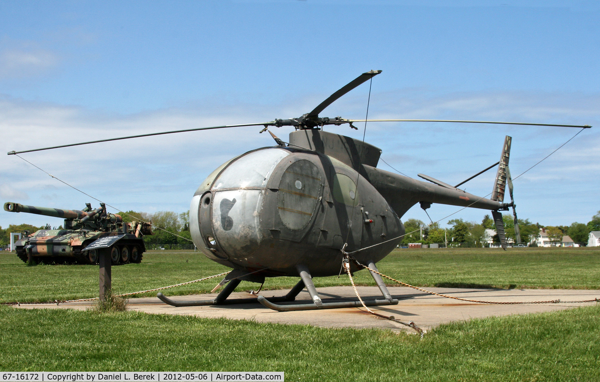 67-16172, 1967 Hughes OH-6A Cayuse C/N 0557, This helicopter is now on display at the National Guard Militia Museum of New Jersey, Sea Girt.