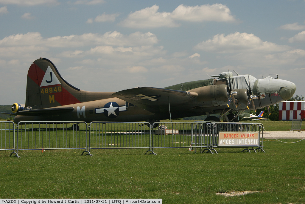 F-AZDX, 1944 Boeing B-17G Flying Fortress C/N 8246, 'Pink Lady' waits outside for her new home to be completed.
