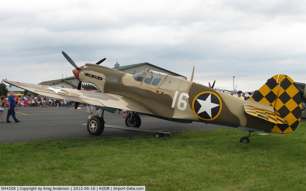N4420K, Curtiss P-40E Warhawk C/N AK75315134, 2012 Ray Fagen Memorial Airshow