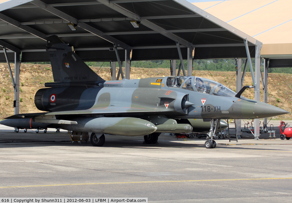 616, Dassault Mirage 2000D C/N 413, Used as spare during LFBM Open Day 2012... Alternative code has changed since 2010-10-00 with 118-XH