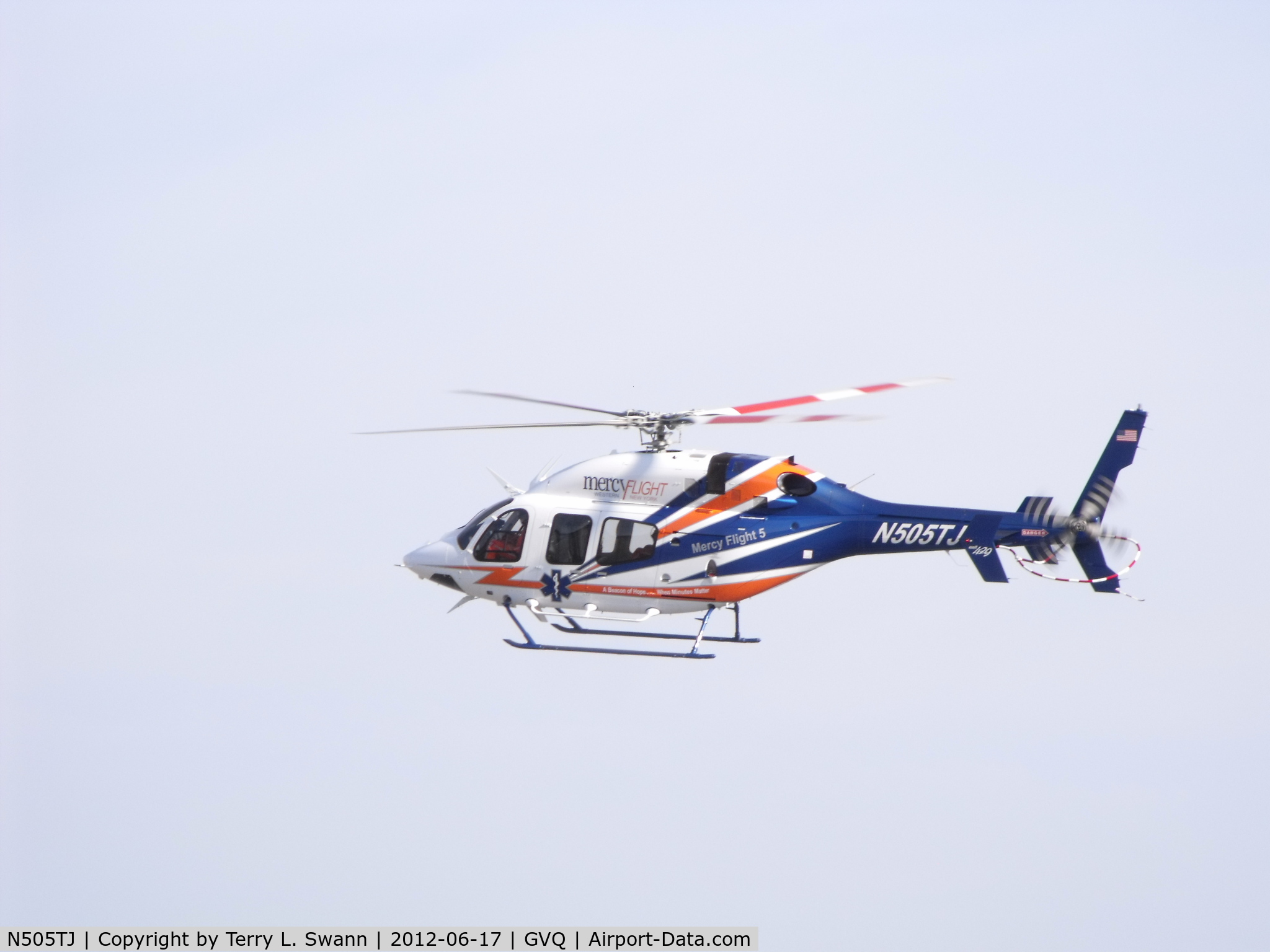 N505TJ, Bell 429 GlobalRanger C/N 57029, Back from a flight during the Batavia Fly-In-Breakfast.T