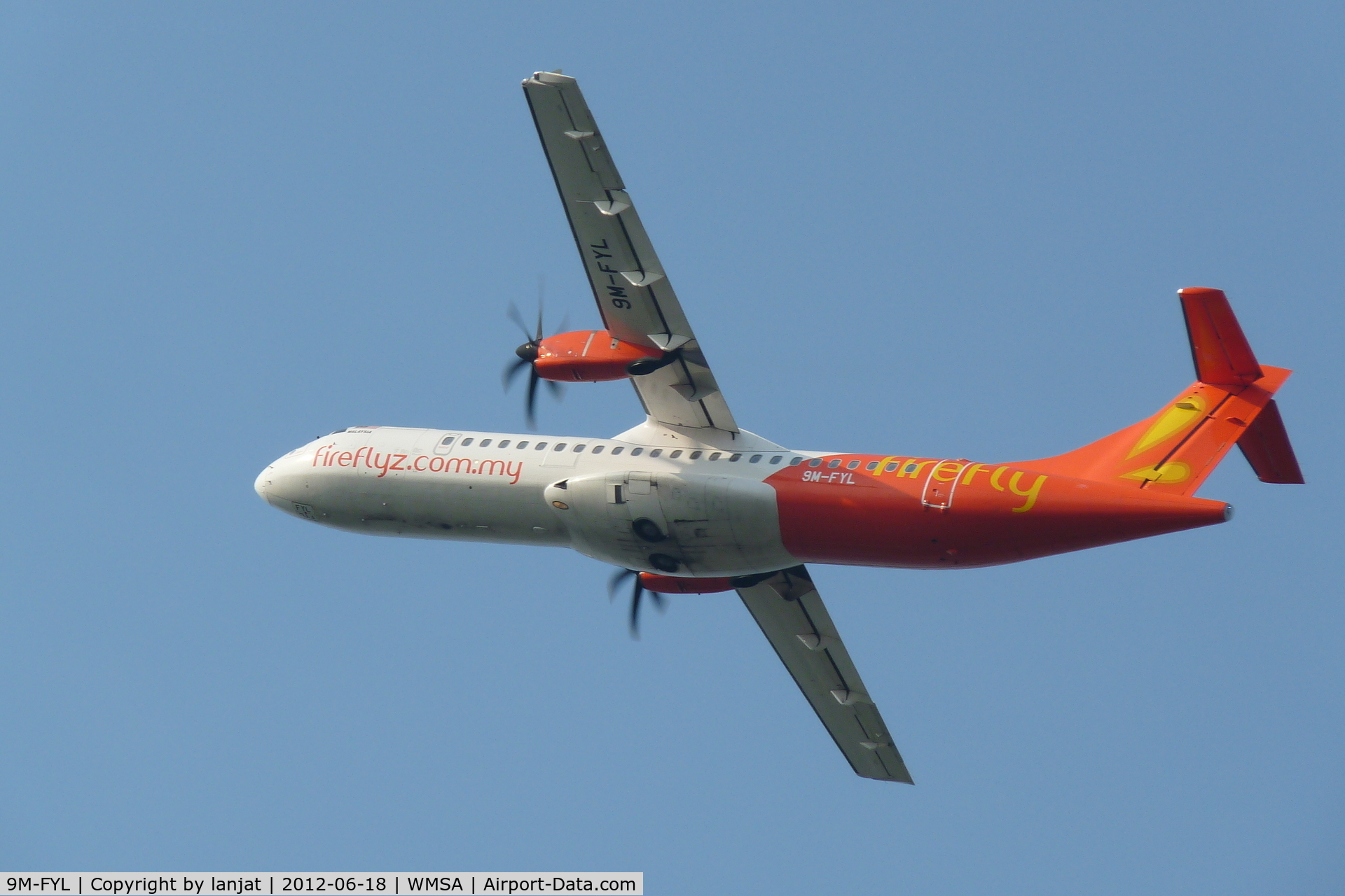 9M-FYL, 2011 ATR 72-212A C/N 948, Heading Northbound