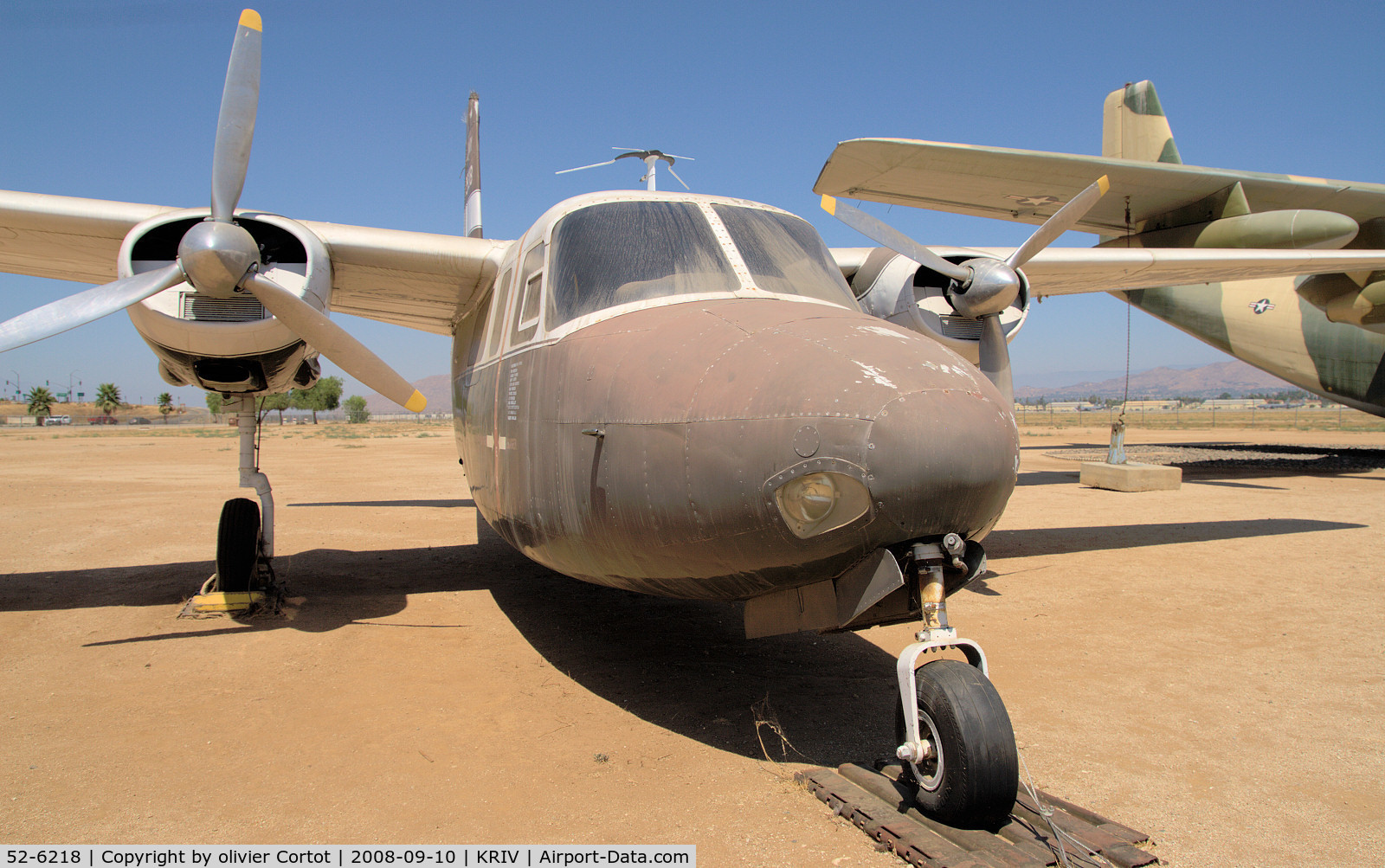 52-6218, 1952 Aero Commander YU-9A (YL-26) C/N 520-21, March museum, before the paint job