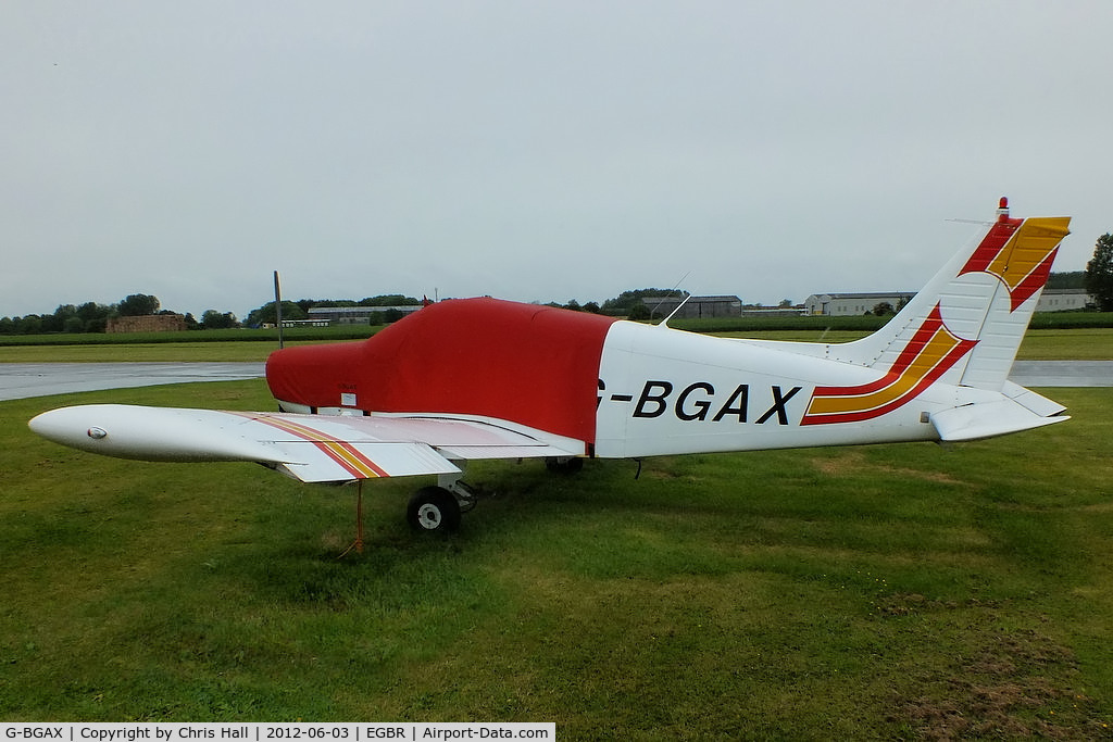 G-BGAX, 1973 Piper PA-28-140 Cherokee C/N 28-7325409, at Breighton Aerodrome, North Yorkshire